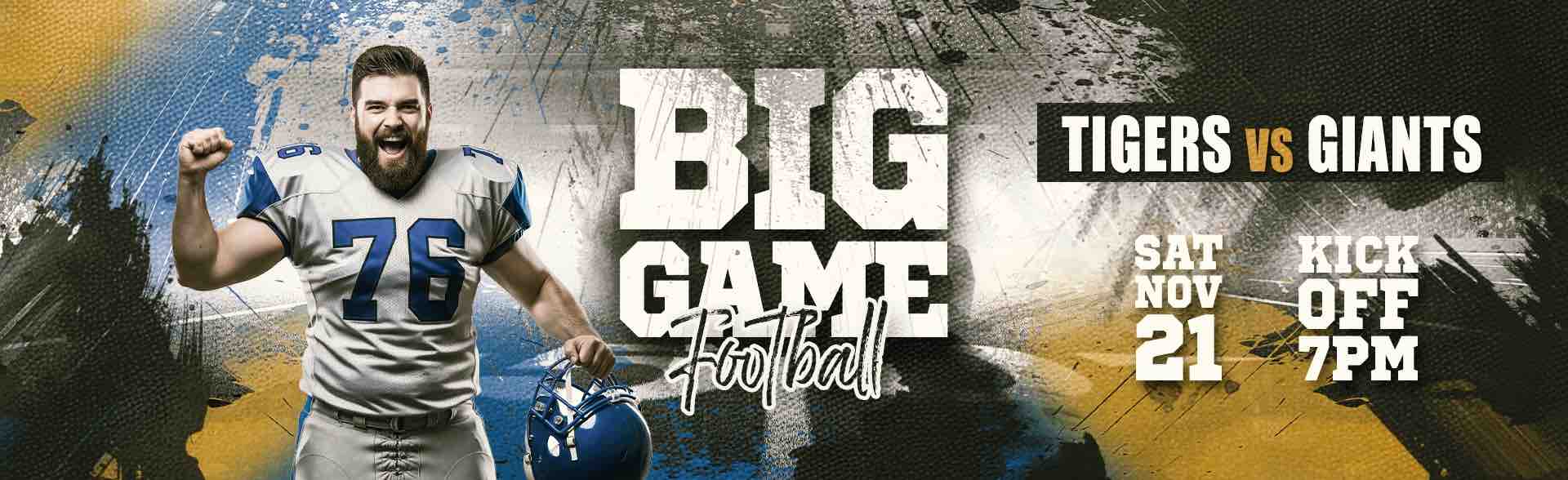 Football big game graphic horizontal
